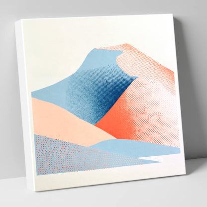 Blencathra in Blue and Coral lake district fell canvas wall art