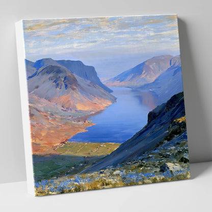 Scafell Pike Above Luminous Wastwater lake district fell canvas wall art