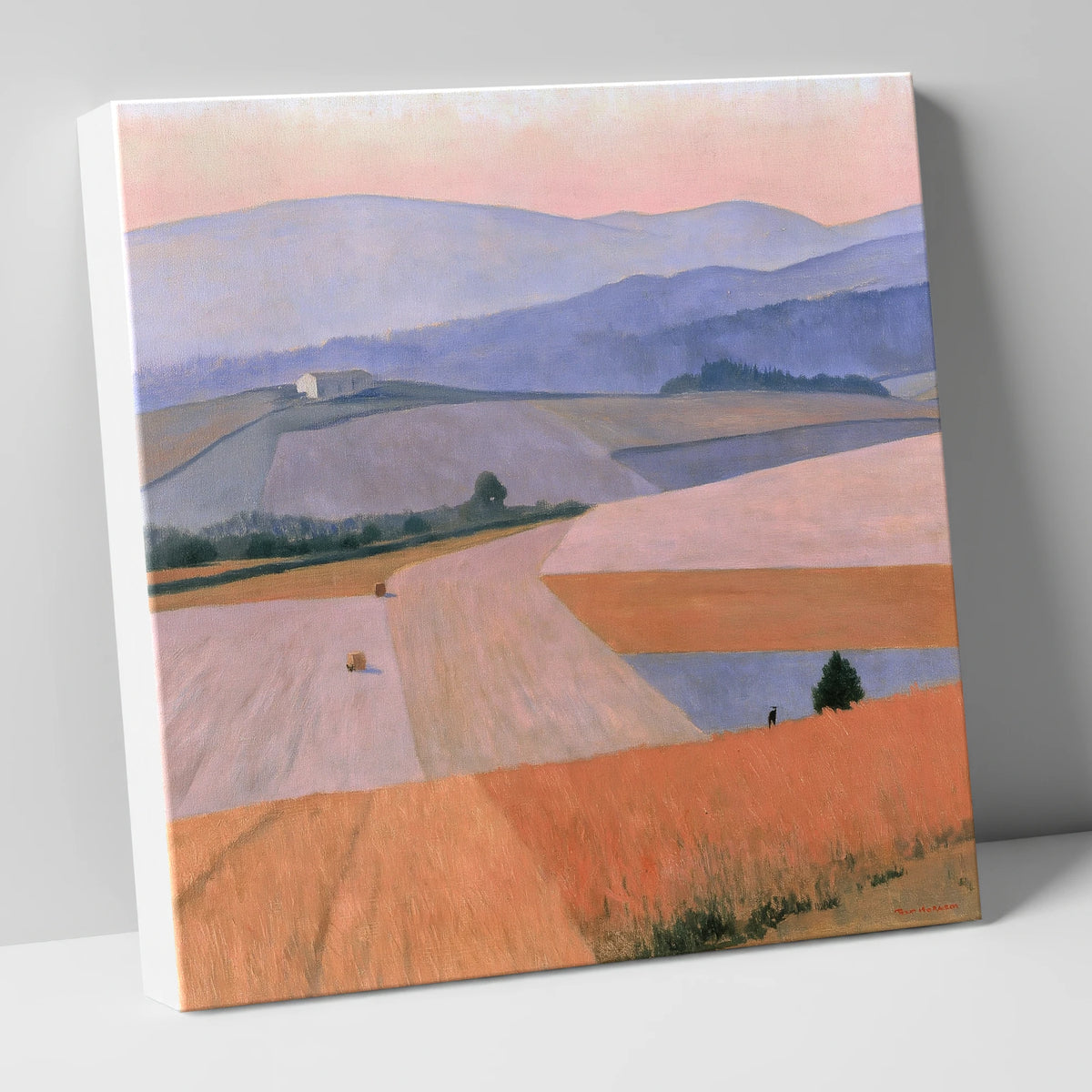 Pastel Dusk over Dale Fields lake district valley canvas wall art