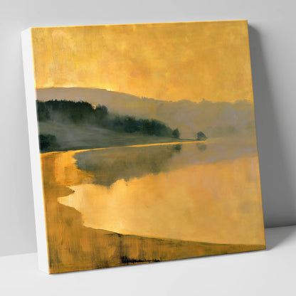 Ochre Dawn Over the Lake lake district lake canvas wall art