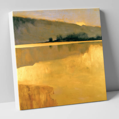 Calm Lake in Golden Light lake district lake canvas wall art