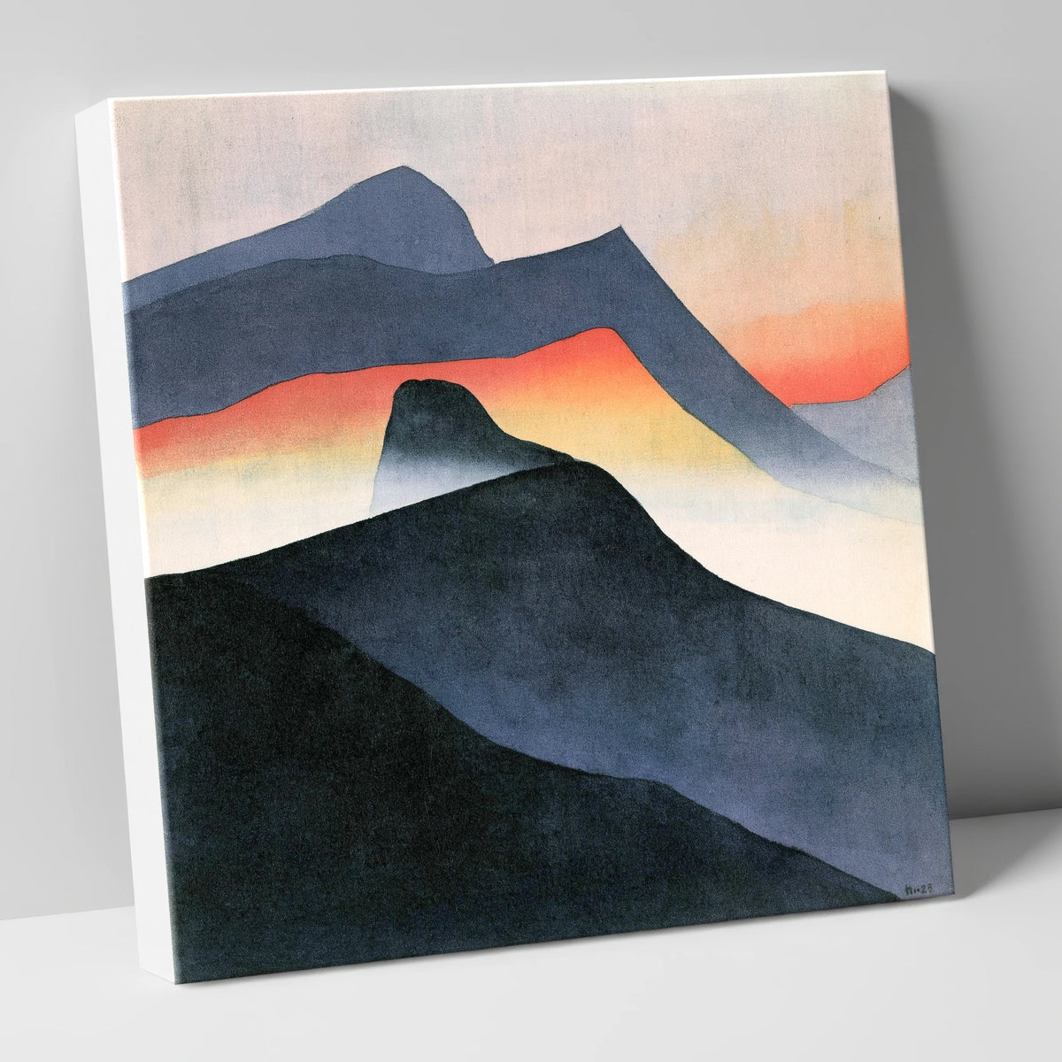 Mountain Ridge in Orange Mist lake district fell canvas wall art