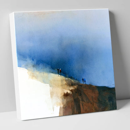 Fell Walkers Beneath Indigo Skies lake district walking canvas wall art