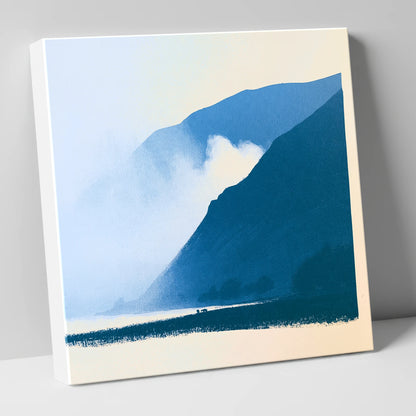 Rolling Fells in Deep Blue lake district fell canvas wall art