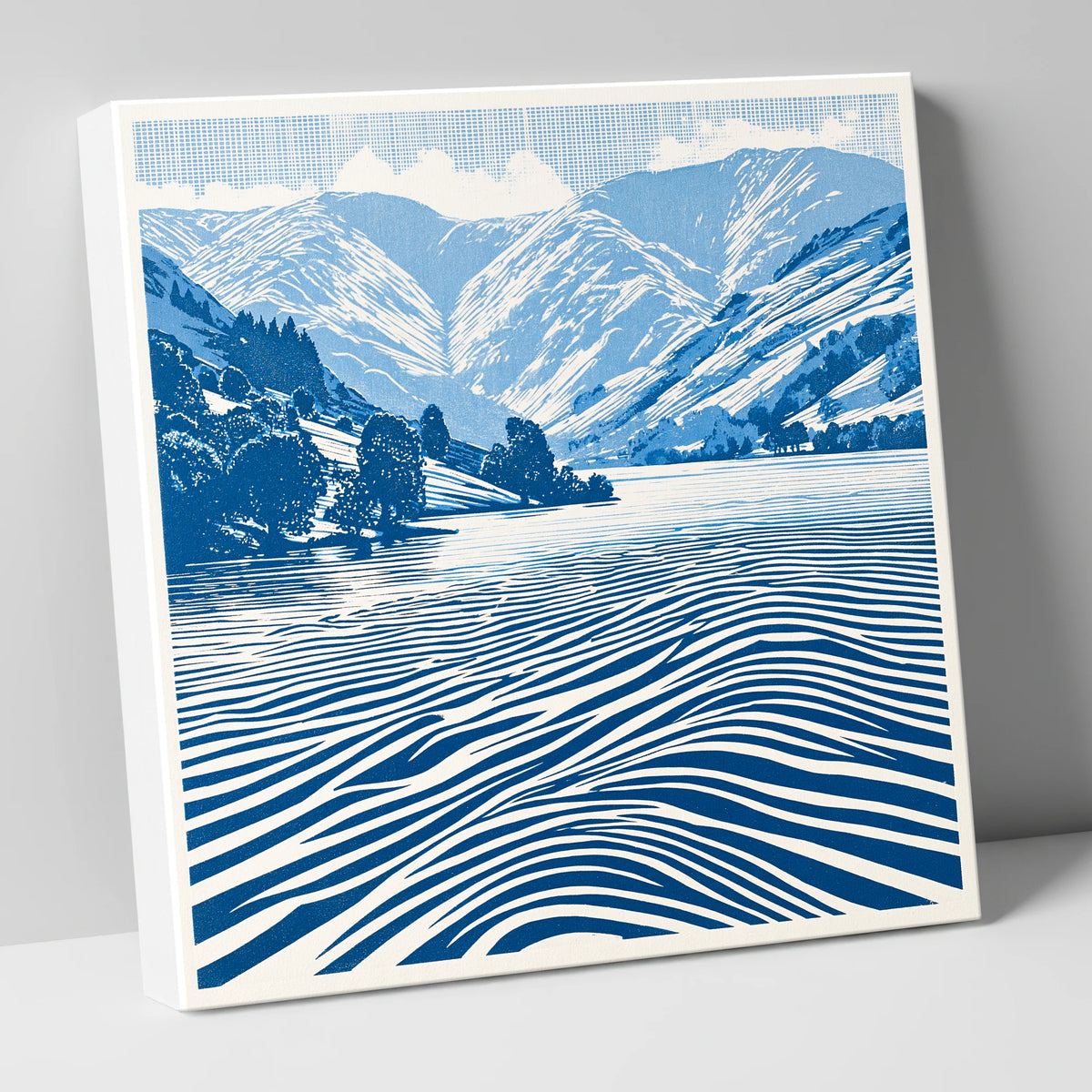 Cobalt Blue Ullswater Fells lake district lake canvas wall art