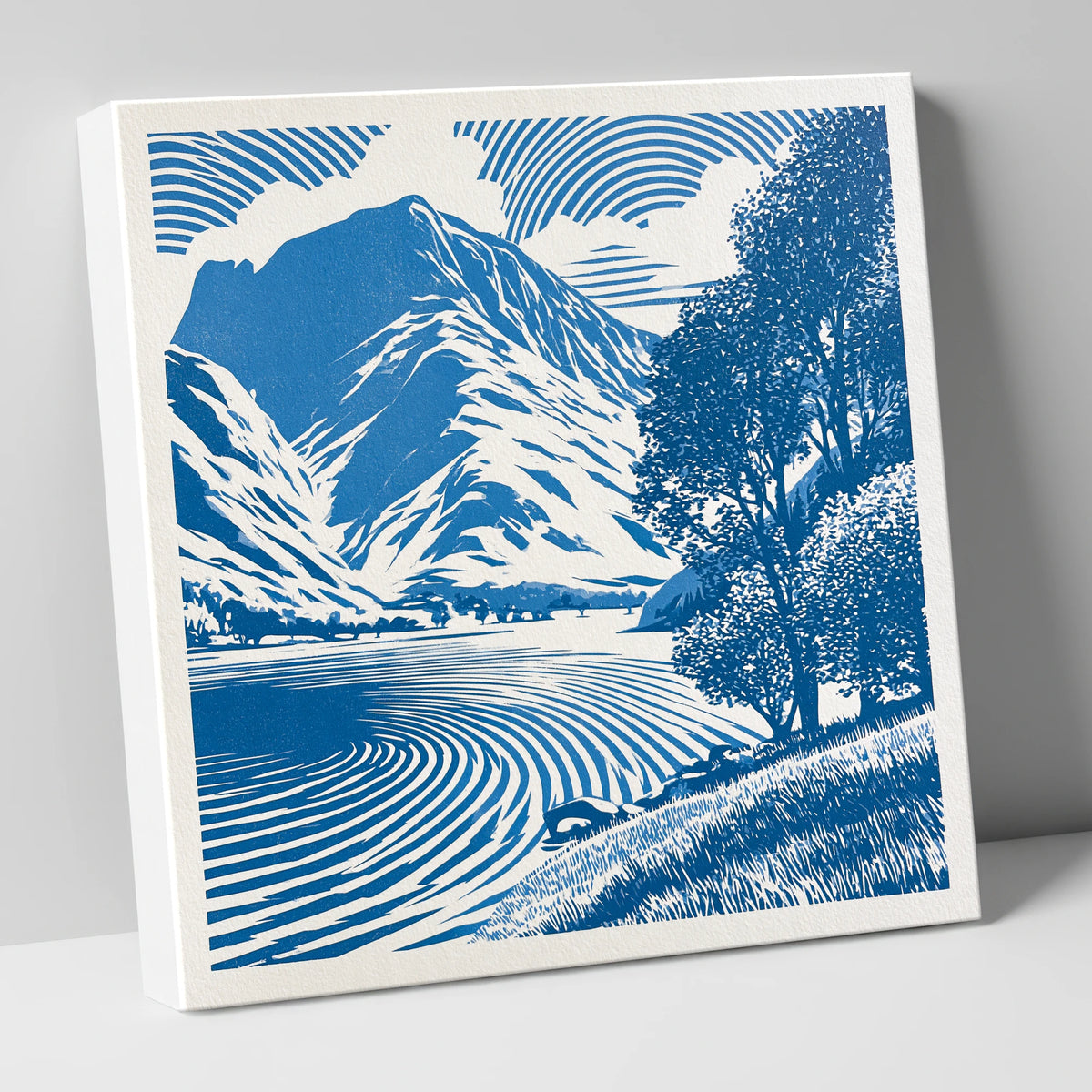 Cobalt Blue Buttermere Landscape lake district lake canvas wall art