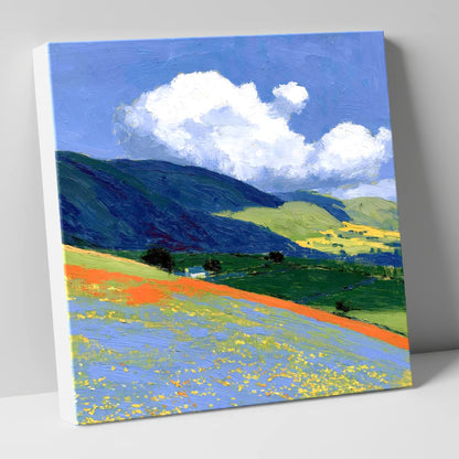 Rolling Fells Under Bright Clouds lake district fell canvas wall art