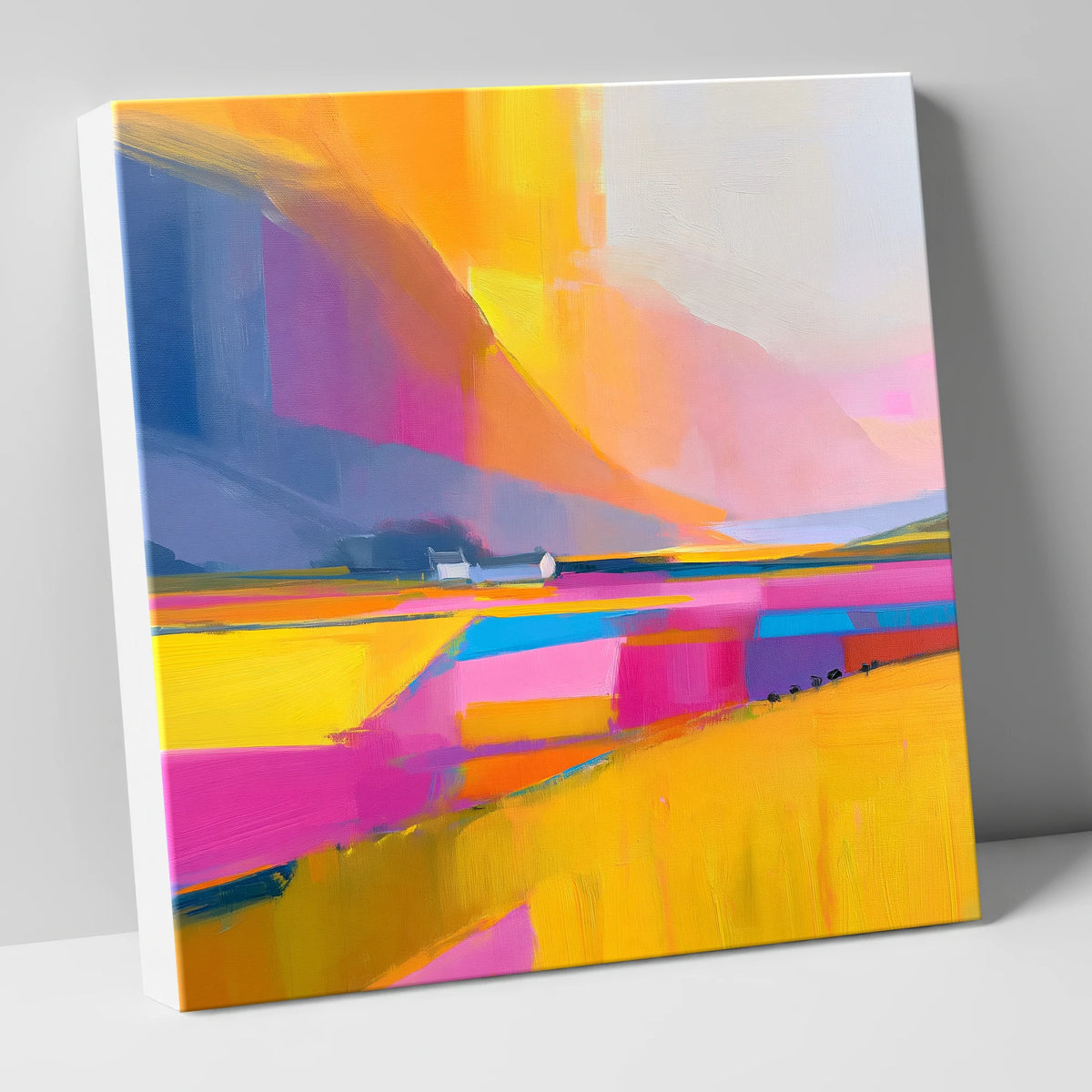 Fuchsia Fields in a Lakeland Dale lake district valley canvas wall art