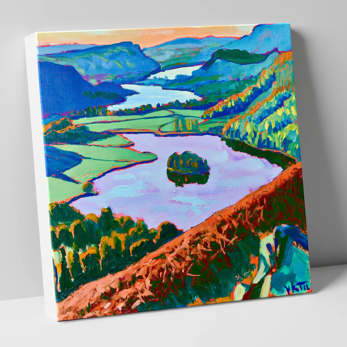 Grasmere Through Vibrant Bracken lake district lake canvas wall art