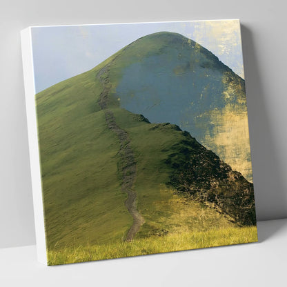 Cat Bells in Burnished Gold lake district fell canvas wall art