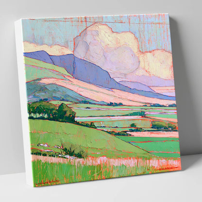 Vibrant Fells Under Billowing Cloud lake district fell canvas wall art