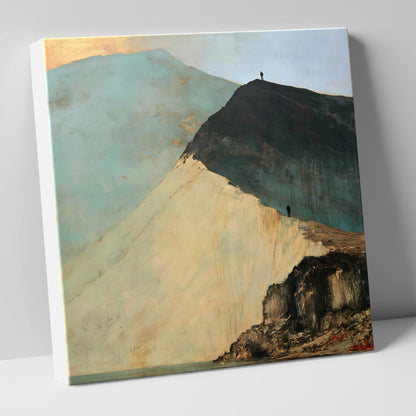 Striding Edge in Slate and Gold lake district walking canvas wall art