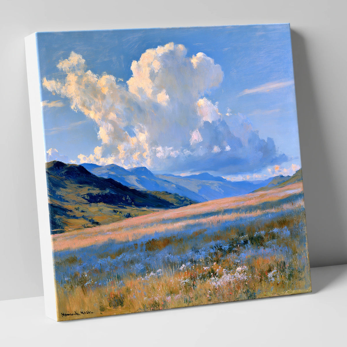 Towering Cloud Over Rolling Fells lake district fell canvas wall art