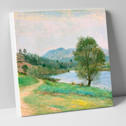 Tarn Hows in Spring Light lake district lake canvas wall art