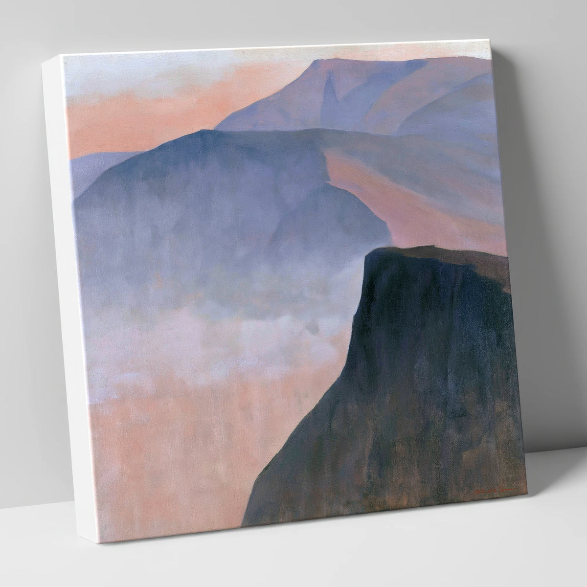 Mountain Ridge in Pastel Mist lake district fell canvas wall art
