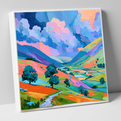 Vivid Storm Clouds Over Fells lake district sky canvas wall art