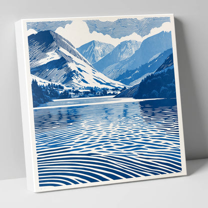 Cobalt Blue Lake And Fells lake district lake canvas wall art