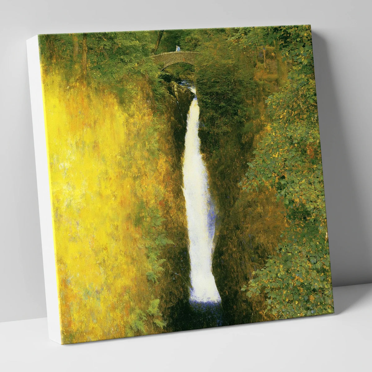 Aira Force Waterfall Sunlit Gorge lake district waterfall canvas wall art