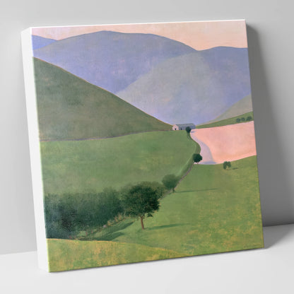 Lavender Fells Above Green Valley lake district valley canvas wall art