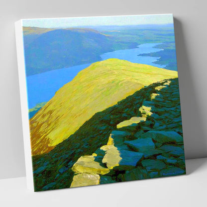 Sunlit Ridge from Heron Pike lake district fell canvas wall art