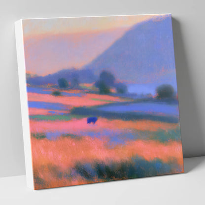 Pink Twilight in a Lakeland Dale lake district valley canvas wall art