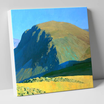 Sunlit Seatallan Dome and Crags lake district fell canvas wall art