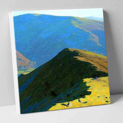 Hartsop Above How Sunlit Ridge lake district fell canvas wall art