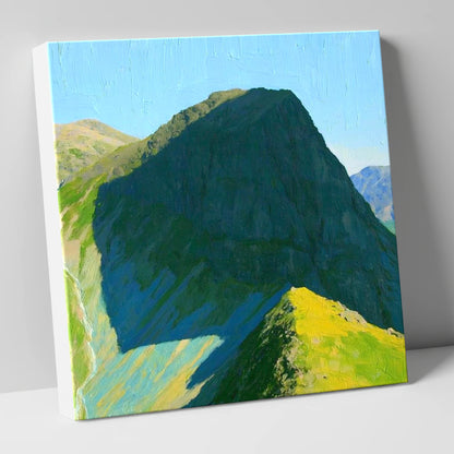 Sunlit Ridge on High Raise lake district fell canvas wall art