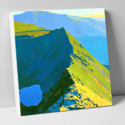 Dramatic Sunlight on Striding Edge lake district walking canvas wall art