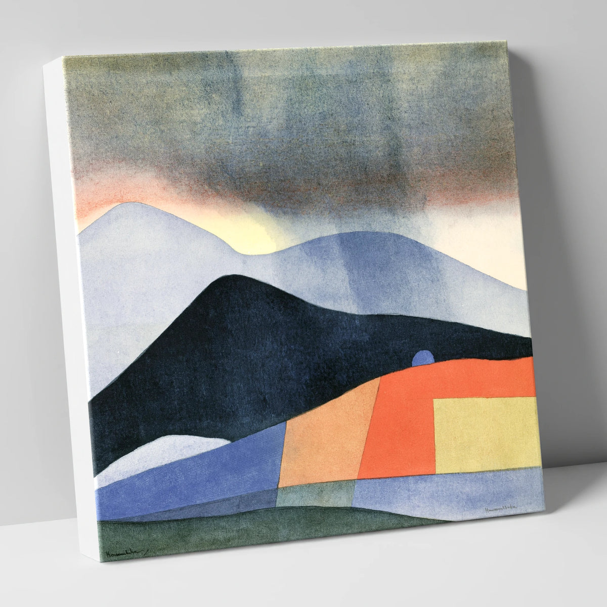 Abstract Fells Under Storm Clouds lake district sky canvas wall art