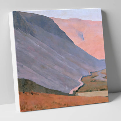Pastel Fells and Drystone Wall lake district valley canvas wall art