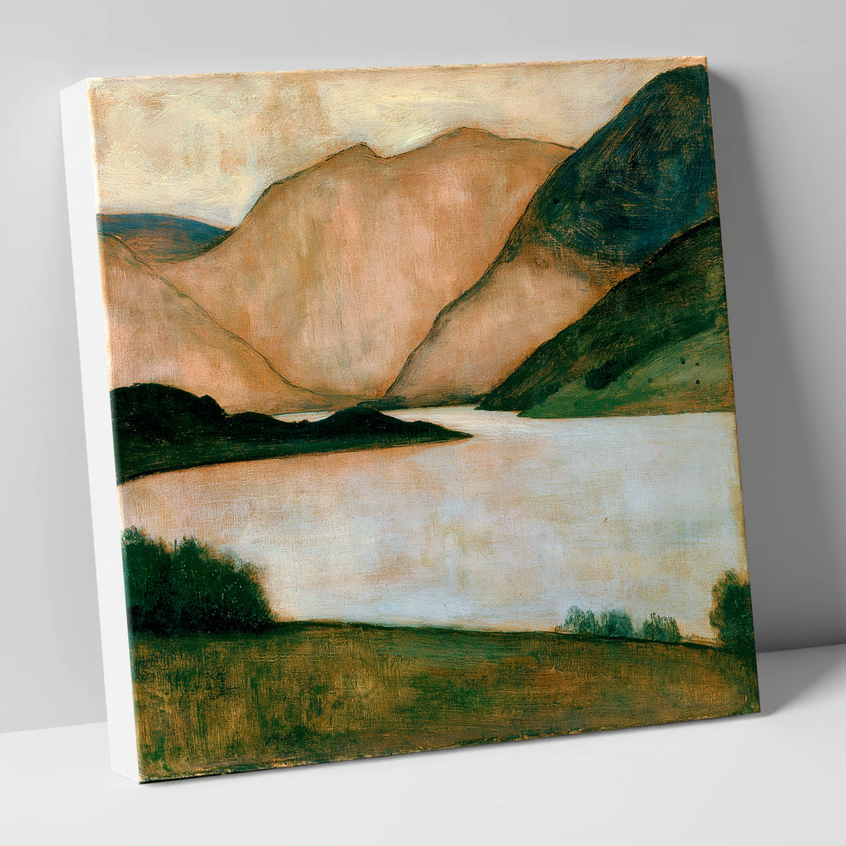 Lake And Fells In Warm Light lake district lake canvas wall art