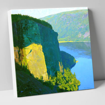 Luminous Sunlight on Raven Crag lake district fell canvas wall art