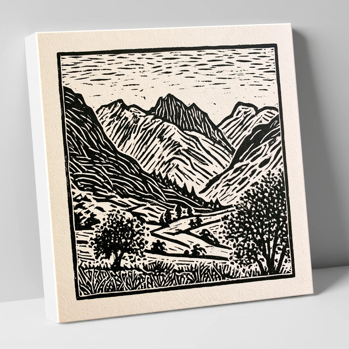 Eskdale Valley in Monochrome lake district valley canvas wall art