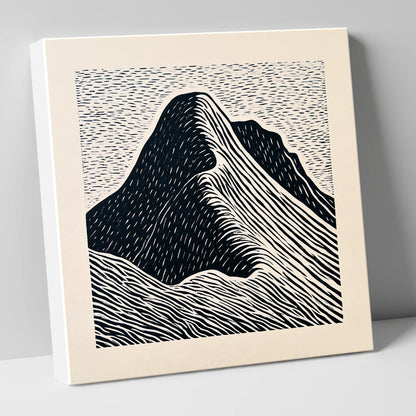 Great Gable Graphic Contours lake district fell canvas wall art