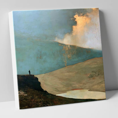 Helvellyn Beneath a Golden Cloud Break lake district fell canvas wall art