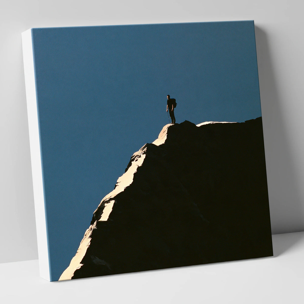 Lone Walker on Striding Edge lake district walking canvas wall art