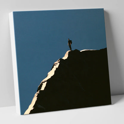 Lone Walker on Striding Edge lake district walking canvas wall art