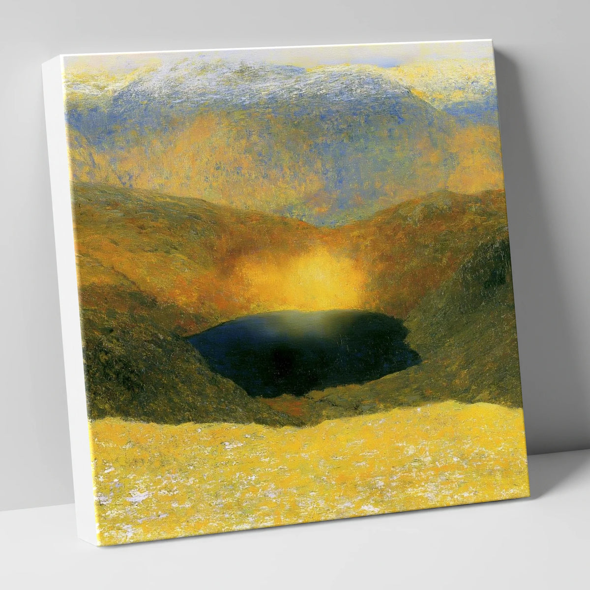 Golden Light Over Easedale Tarn lake district lake canvas wall art