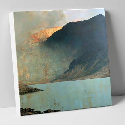 Wastwater Screes in Golden Light lake district lake canvas wall art