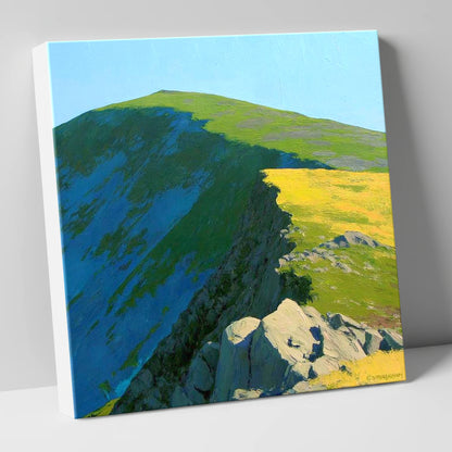 Vibrant Light on High Raise lake district fell canvas wall art