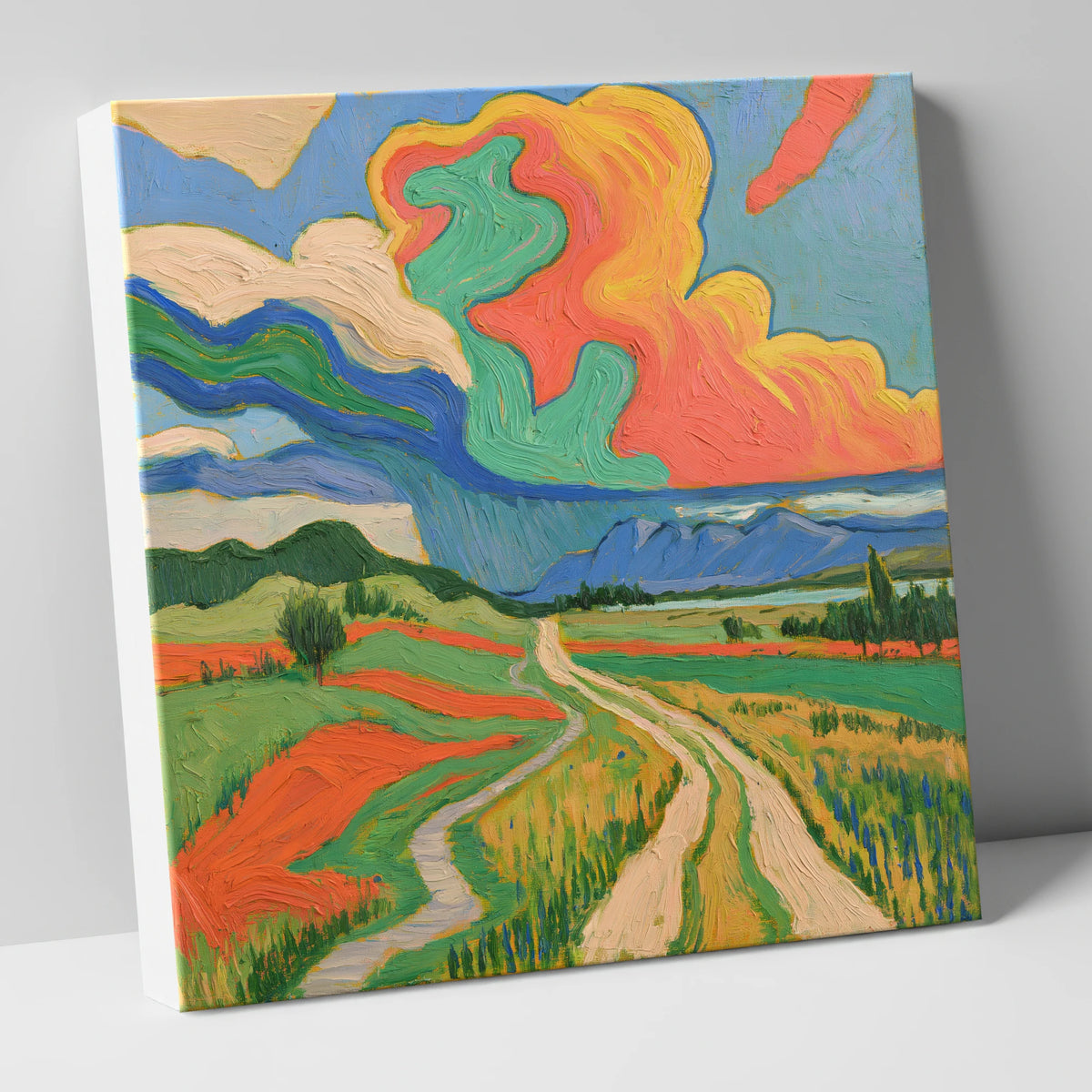 Vivid Storm Over the Fells lake district sky canvas wall art