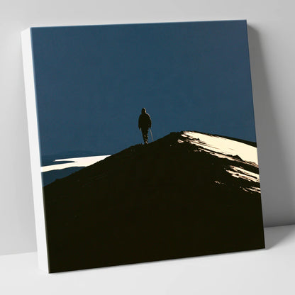 Twilight Silhouette on Skiddaw Ridge lake district fell canvas wall art