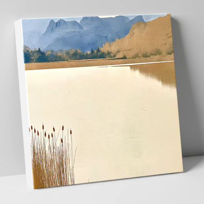 Elterwater Reeds and Slate Fells lake district lake canvas wall art
