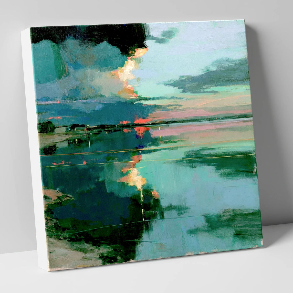 Fiery Sky Lake Reflections lake district lake canvas wall art