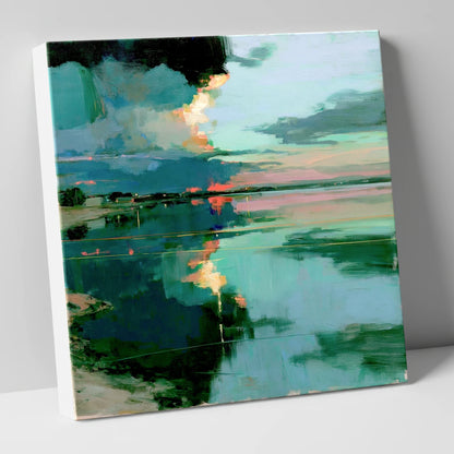 Fiery Sky Lake Reflections lake district lake canvas wall art