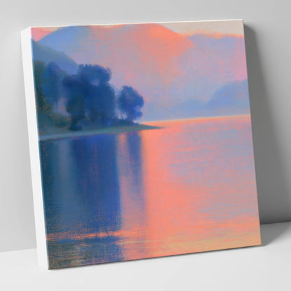 Pastel Sunset Over The Lake lake district lake canvas wall art