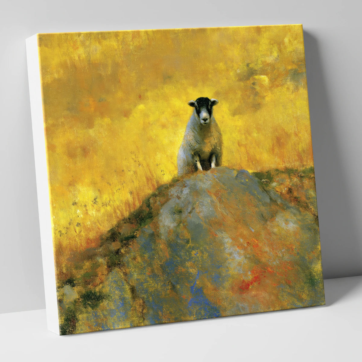 Herdwick Sheep in Golden Light lake district wildlife canvas wall art