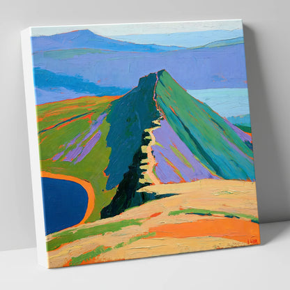 Bold Striding Edge Helvellyn Ridge lake district walking canvas wall art