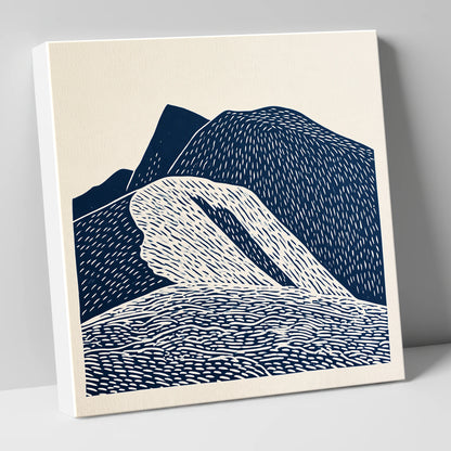 Helvellyn Ridge in Navy Blue lake district fell canvas wall art
